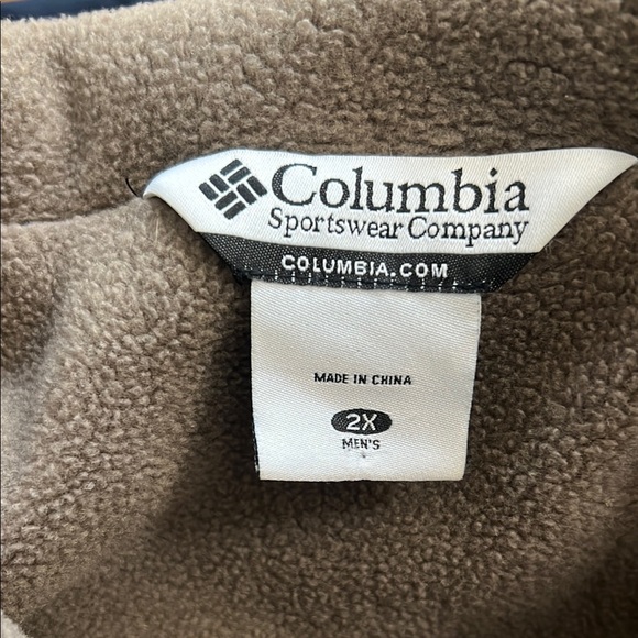 VTG Columbia Full Zip Fleece Lined Nylon Jacket Mens Size 2XL Blue Zip Pockets - Picture 8 of 16